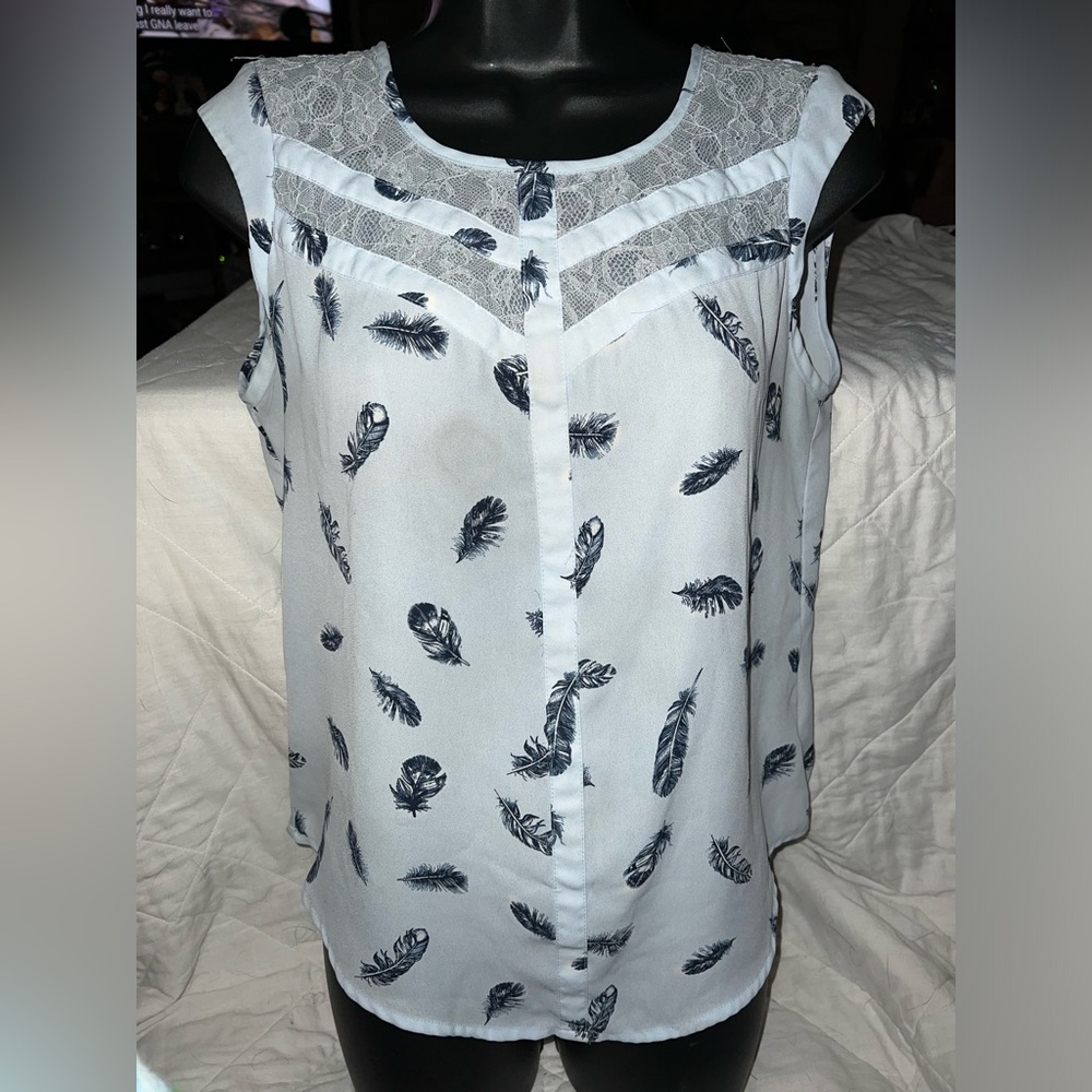 Candies Feather And Lace Tank Top